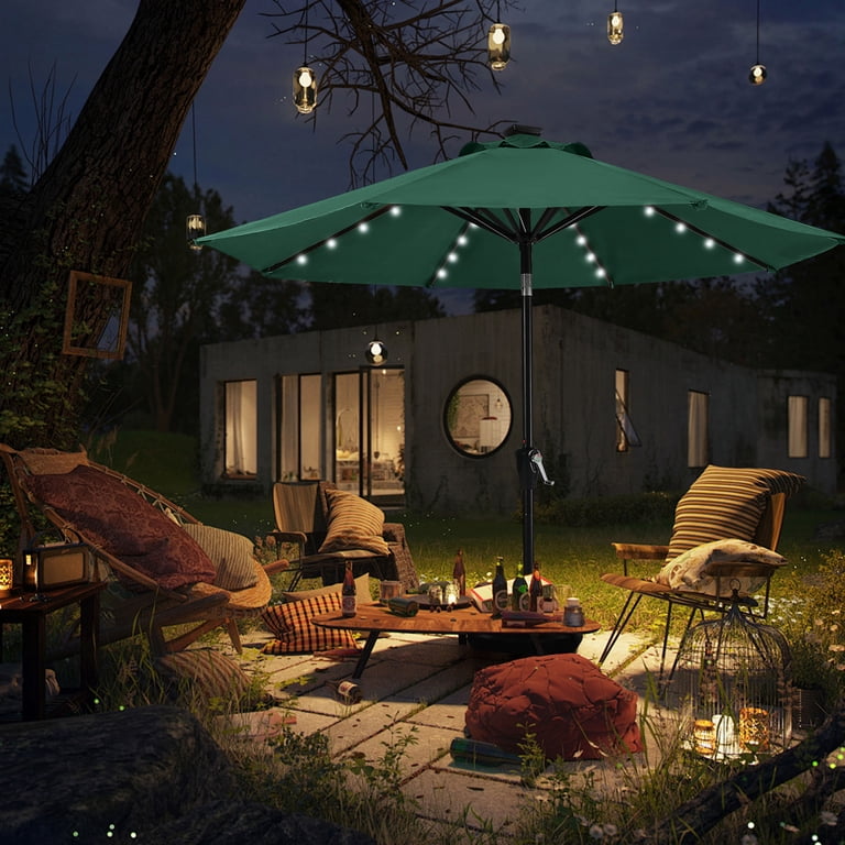 13' patio umbrella Treasure Garden 13-ft Outdoor Patio Umbrella with Lux Lighting, Octago