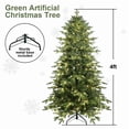 thumbnail image 2 of imerelez 4ft Pre-Lit Artificial Christmas Tree with 1071 PE/PVC Tips & 150 Warm White LEDs, Steel Frame & Hinged Design for Indoor Holiday Decor, 2 of 7