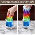 thumbnail image 4 of 2 Pcs Funny Kitchen Towels,Rainbow Tie Dye Radial Pattern Microfiber Dish Towels,Kitchen Tea Towels,Kitchen Towel Set (18" X 26"), 4 of 7