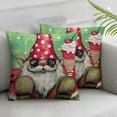 thumbnail image 3 of nygtbtfer  Summer Watermelon Gnome Pillow  Red and Green Decorative Throw Pillow Case Summer Decorations Seasonal Holiday Farmhouse Decor Cushion Case for Sofa Couc White, 3 of 7