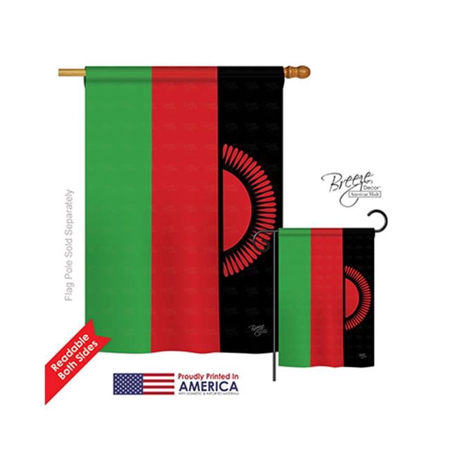 Breeze Decor 08285 Malawi 2-Sided Vertical Impression House Flag - 28 x 40 in.