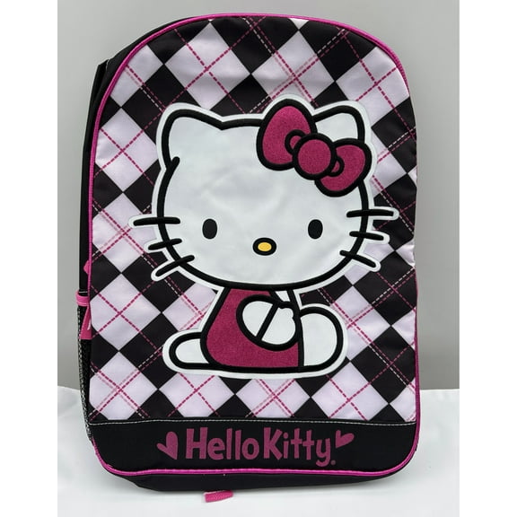 Sanrio Hello Kitty glitter and checker Backpack