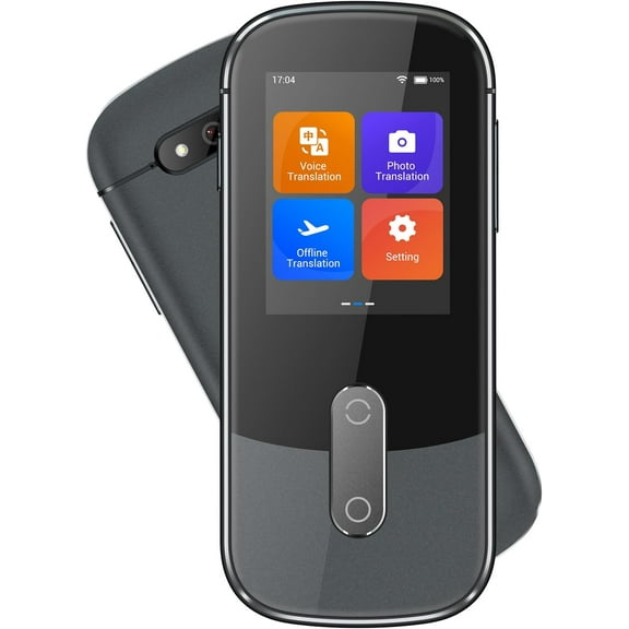Offline language voice translator W09 PRO for 144 languages ​​and accents, photo translation, no WiFi internet required, for travel business W09 gray