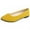 Yellow, variant on Women Girls Solid Big Size Slip On Flat Shallow Comfort Casual Single Shoes