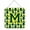 Green & Yellow, variant on Carolines Treasures  Letter M Football Green & Yellow Wall or Door Hanging Prints - Green & Yellow - 6in. H x 0.02in. W x 6in. L