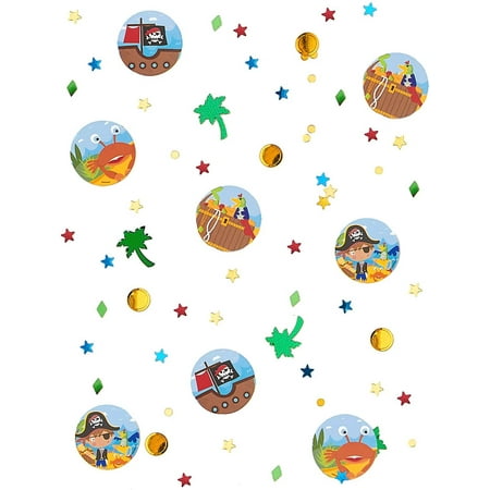 Little Pirate Caribbean Buccaneer Kids Birthday Party Decoration Confetti 3-Pack