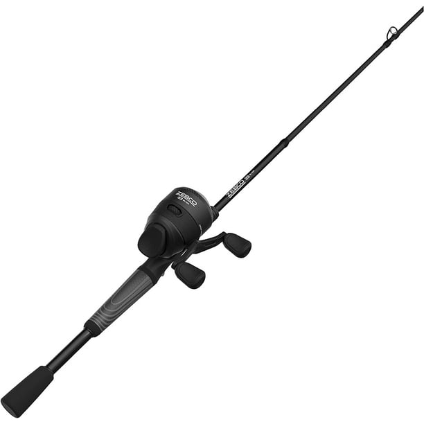 Zebco 33 Black Spincast Reel and 2-Piece Fishing Rod Combo