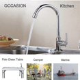 thumbnail image 2 of Cold Water Sink Faucet Single Handle One Hole High Arc Deck Mount Stainless Steel Bar Faucet - CX, 2 of 5