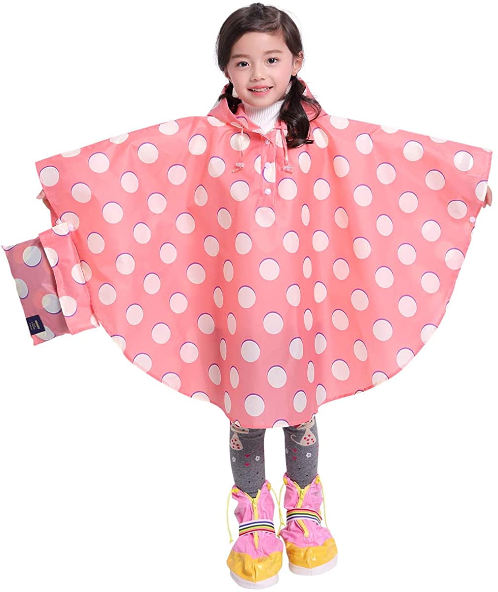 Tianlu Kids Rain Poncho Hooded Jacket Rain Coat - Walmart.com