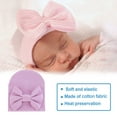 thumbnail image 3 of CNKOO Baby Fetus Hat Infant Bow Double-layer Warm Newborn Cotton Caps, 3 of 6