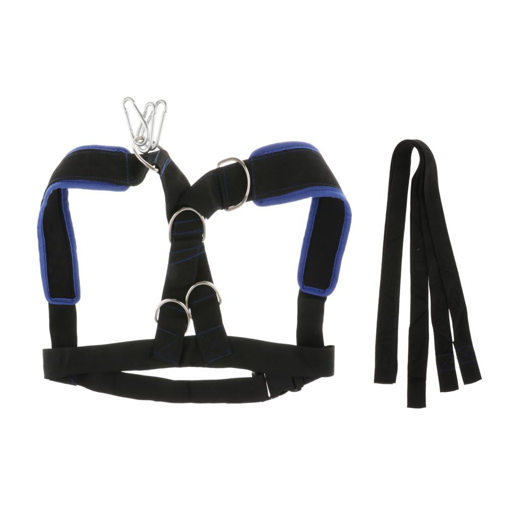 Speed Harness Trainer Power Pulling Sled Weight Dragging  Belt w/ Hook D-Ring 
