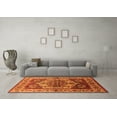 thumbnail image 3 of Ahgly Company Indoor Square Oriental Orange Industrial Area Rugs, 7' Square, 3 of 4