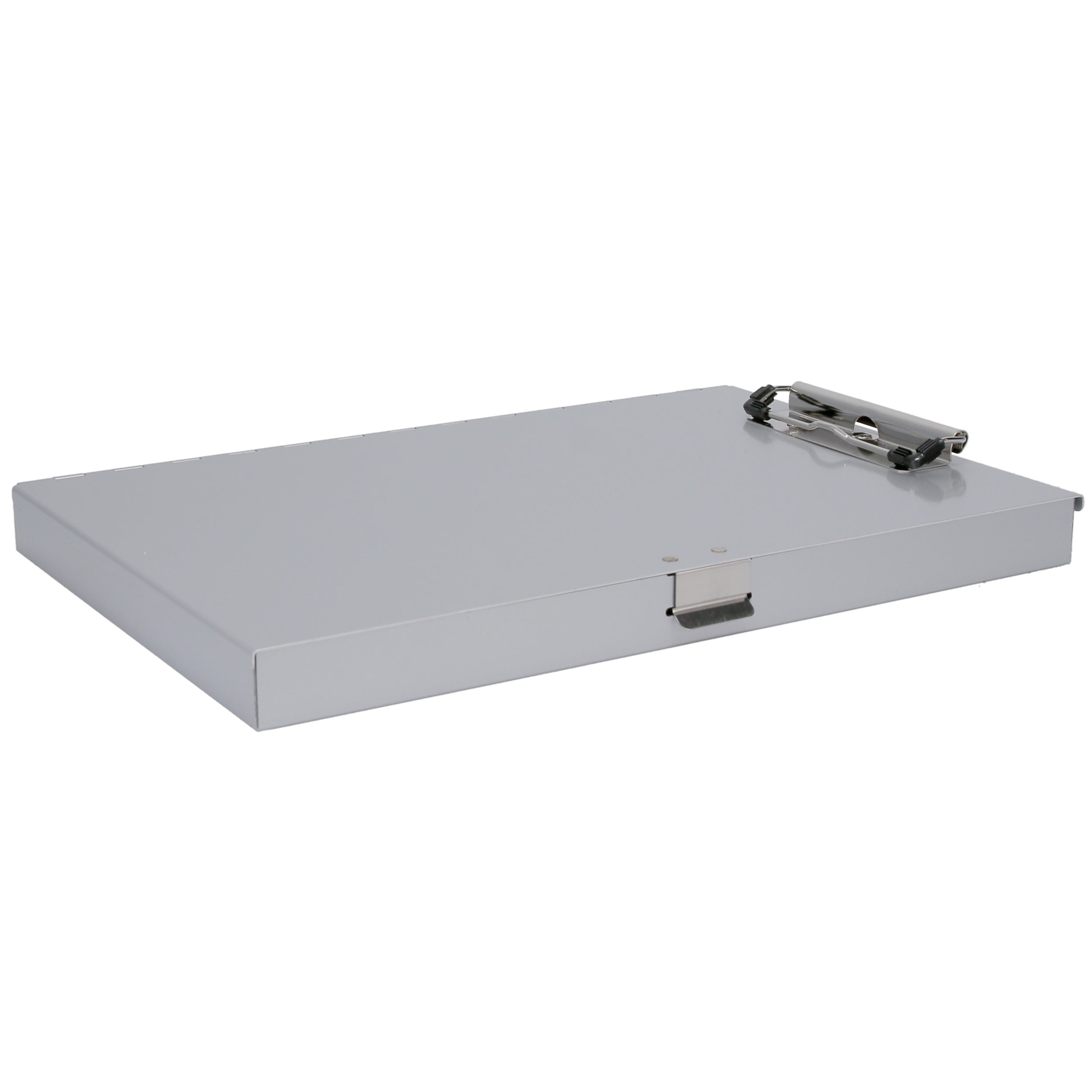Saunders Metal Storage Clipboard, A, 1 Tier, Low Profile Clip, Letter, Silver, Side Open