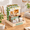 Dessert Time, variant on Diy Doll House Miniatureniture Wooden Kit With Dust Cover & Led Light And Accessories - Three Styles Qt Series Dollhouse (qt041)