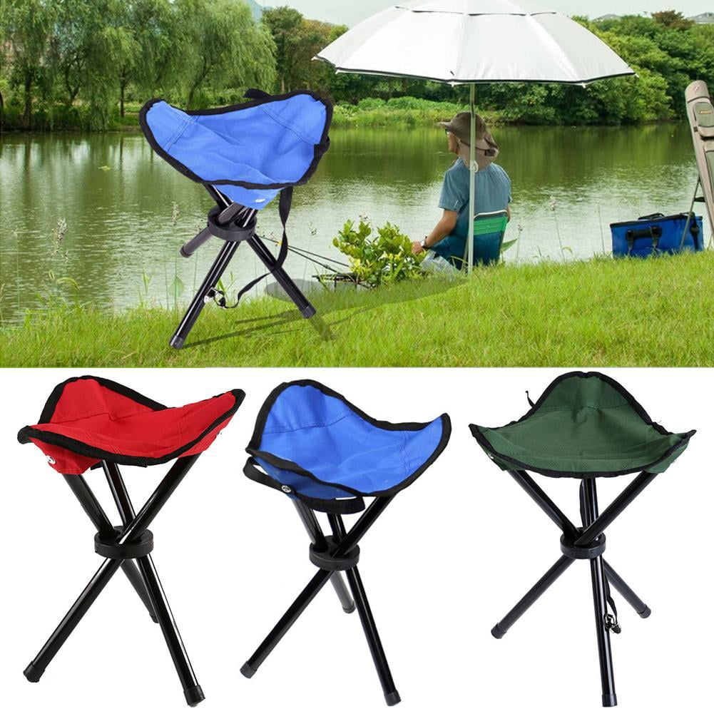 Portable Folding Chair Tripod Camping Fishing Stool Outdoor Travel Slacker Seat 