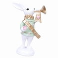 thumbnail image 5 of Elegant Easter Rabbit with Trumpet Wand Home Decors Figurine For Festive Atmosphere In Living Room Or Dining Table, 5 of 11