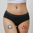 thumbnail image 2 of Panties for Women,High Absorbency Mid Rise Underwear for Women Leakproof Reusable Menstrual Panties Comfortable Cycle,Womens Underwear,Black,3XL, 2 of 6
