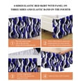 thumbnail image 6 of Blue Stripe Wrap Around Bed Skirts for King Bed 16" Drop,Bed Skirt with Adjustable Elastic Belt Dust Ruffle Bed Valance for Bedroom Hotel Ombre Grey Moire Geometric Modern Abstract Bed Frame Cover, 6 of 7