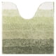 thumbnail image 1 of REGALWOVEN Alfombra de baño suave y absorbente, antideslizante, en forma de U y rectangular, tapete de baño a rayas verde 20" x 20", 1 of 7