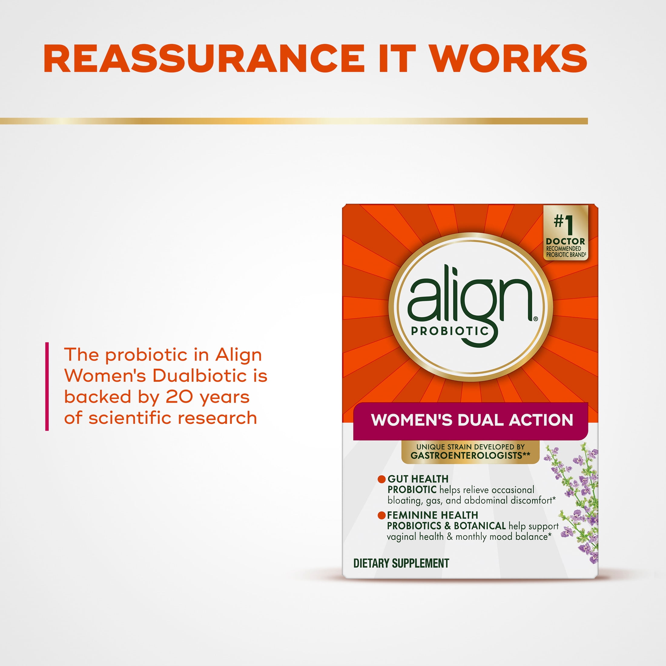 Align Probiotic Women's Dual Action, Probiotics for Women, 28 Capsules