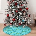 thumbnail image 5 of KLL 30" Christmas Tree Skirt Beautiful Seashells Xmas Tree Skirts Mat for New Year Xmas Holiday Party Indoor Outdoor Home Decoration, 5 of 7