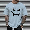 thumbnail image 2 of YDLCAFD Male Print Theme T Shirt Printed Solid Color Short Sleeve Top, 2 of 4