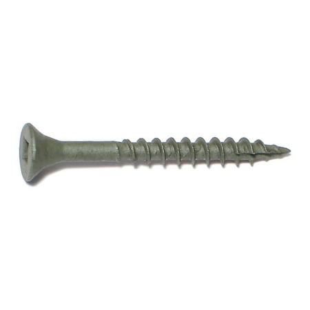 

#7 x 1-5/8 Green XL1500 Coated Steel Square Drive Bugle Head Deckselect Deck Screws DKSBS-060