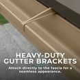 thumbnail image 4 of Yardistry 12' x 14' Meridian Gazebo Rain Gutter Kit – Durable PVC Construction with Dual Downspouts, 4 of 4