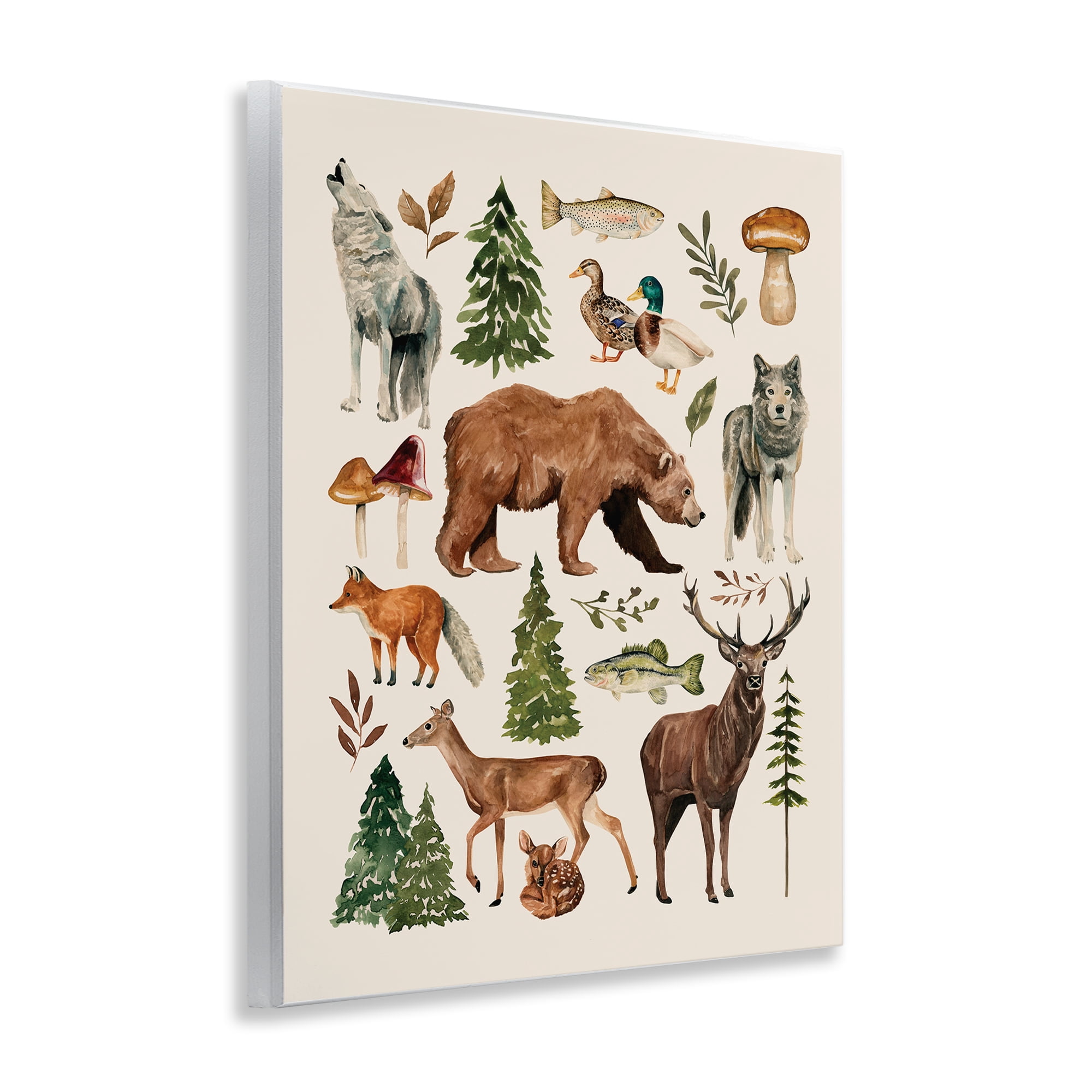 Stupell Industries The Wild Wood Animals Wall Plaque Art, design by Bethany Sandoval