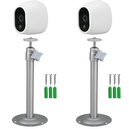 - Security Mental Wall Mount + Silicone Skins Protective Cover Case, Adjustable Indoor/Outdoor Mount for Arlo Camera