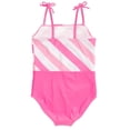 thumbnail image 2 of Traje de baño de una pieza para Barbie para niñas pequeñas, rosa y blanco, 7-8, 2 of 5