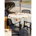 thumbnail image 4 of Outdoor Tablecloth with Umbrella Hole and Zipper, Maple Leaves Fall Square Table Cloth 60x60 Inch Waterproof Tablecloth, Branches Thanksgiving Botanical Picnic Table Cover for Patio Camping, 4 of 7
