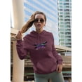thumbnail image 2 of Dragonfly In Abstract Art Hoodie Women -Image by Shutterstock, Female x-Large, 2 of 4