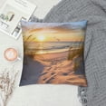 thumbnail image 2 of Chilfamy Sunset Ocean Beach Fashion Style Dirt-Resistant Throw Pillow Covers for Couch Sofa Bed Living Room Bedroom Pillowcase Summer Throw Pillow Cover 1PC 20x20in, 2 of 5