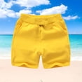 thumbnail image 2 of hoksml Kids Basic Summer Cotton Shorts Drawstring Elastic Waist Pockets Soft Fabric Multi Color Everyday Casual Shorts, 2 of 5