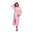thumbnail image 3 of MAYFISH Women's 100% Cotton Robes Lightweight Kimono Long Soft Bathrobe for Women with Pockets(Pink,XL), 3 of 6