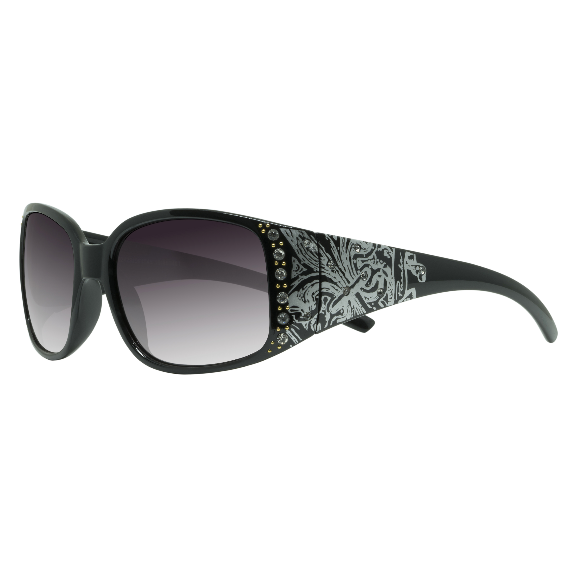 Piranha Eyewear Inspired Black Frame Sunglasses For Women with Smoke Lens