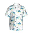 thumbnail image 2 of Daiia Sea Turtle Hawaiian Shirt for Men Gentle Cotton Regular Short Sleeve Casual-X-Large, 2 of 9