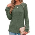 thumbnail image 2 of Fantaslook Womens Long Sleeve Shirts Casual Tunic Tops Work Dressy Blouses Fall Sweaters, 2 of 10