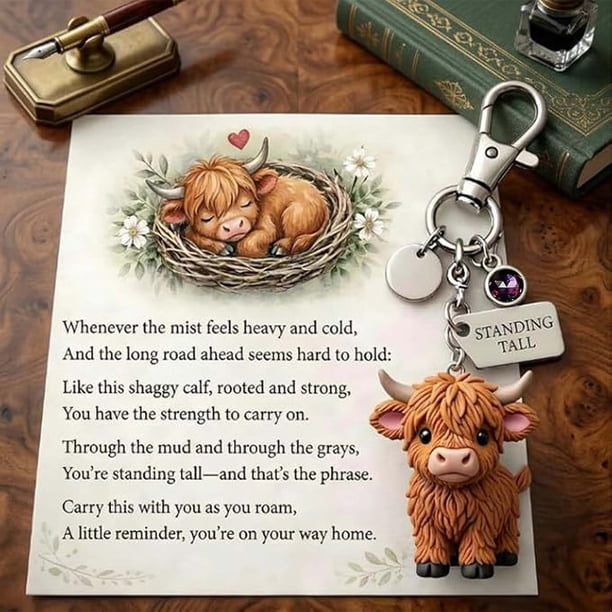 Highlands Bull Month Keychain Remind You Of The Power Of Silences Every Day