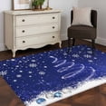thumbnail image 4 of Rectangle Area Rugs 3 x 5 Ft, Navy Blue Christmas Non-Slip Residential Carpet, Xmas Tree Snowflake Winter Abstract Indoor Crawling Mats Runner Rugs for Living Room/Dining Room/Bedroom, 4 of 8