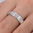 thumbnail image 3 of Newshe Jewellery Wedding Rings For Him 925 Sterling Silver Men Wedding Band 1ct Cubic Zirconia Round 5A Wedding Rings For Men Size 11, 3 of 7