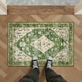 thumbnail image 3 of Wonnitar 2'x3' Boho Tribal Entryway Rug, Washable Kitchen Rug Indoor Door Mat Entrance Non Slip Stain Resistant Vintage Cottage Small Area Rug for Bedroom Bathroom Laundry Room, Green, 3 of 8