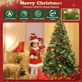 thumbnail image 3 of Netrum 6ft Artificial Pre-lit Christmas Tree Green Xmas Tree w/ Easy Assembly, Hinged Branches & Foldable Base, 3 of 11