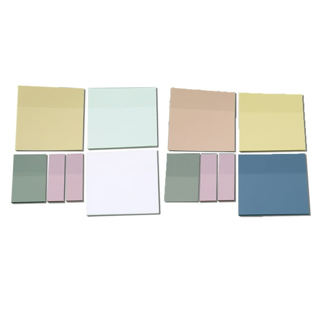 Notas adhesivas combinadas, pegatinas con índice de colores, pegatinas creativas para oficina, pegatinas con mensajes transparentes
