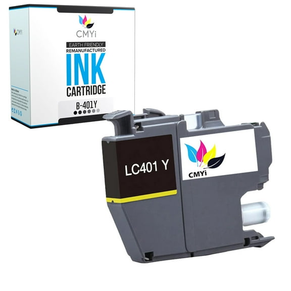 CMYi LC401 Yellow 1-Pack Ink Cartridge compatible for Brother LC401 - DCP-J1050DW, J1140DW, J1800DW, MFC-J1010DW, J1012DW, J1170DW, J1800DW (1 Yellow)