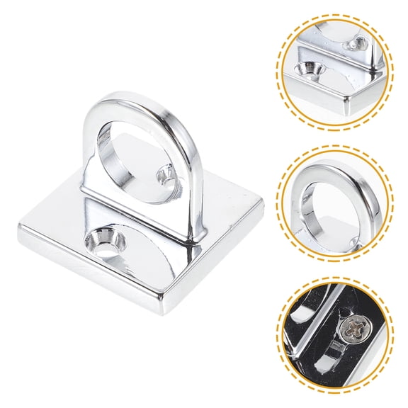 ADDHAT Zinc Alloy VIP Rope Circle Hook for Wall Hanging Plate Hooks 1Pcs 4x0.39in Silver