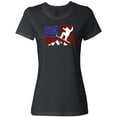thumbnail image 3 of Inktastic Snowboarding US Flag Women's T-Shirt, 3 of 5