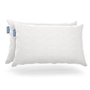Cosy House Collection 2-Pack Luxury Rayon Derived from Bamboo Shredded Memory Foam Pillow - Adjustable & Removable Fill - Cool & Breathable Cover with Zipper for Side, Back, & Stom