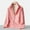 Pink, variant on Women's Solid Wool Jacket Full Zip Short Coat Warm And Light Coat Casual Coat plus Size Jackets for Women 3x Elderly Ideas Women Warm Jacket Shirts for Women Skying Jacket Women Velour Coat Women